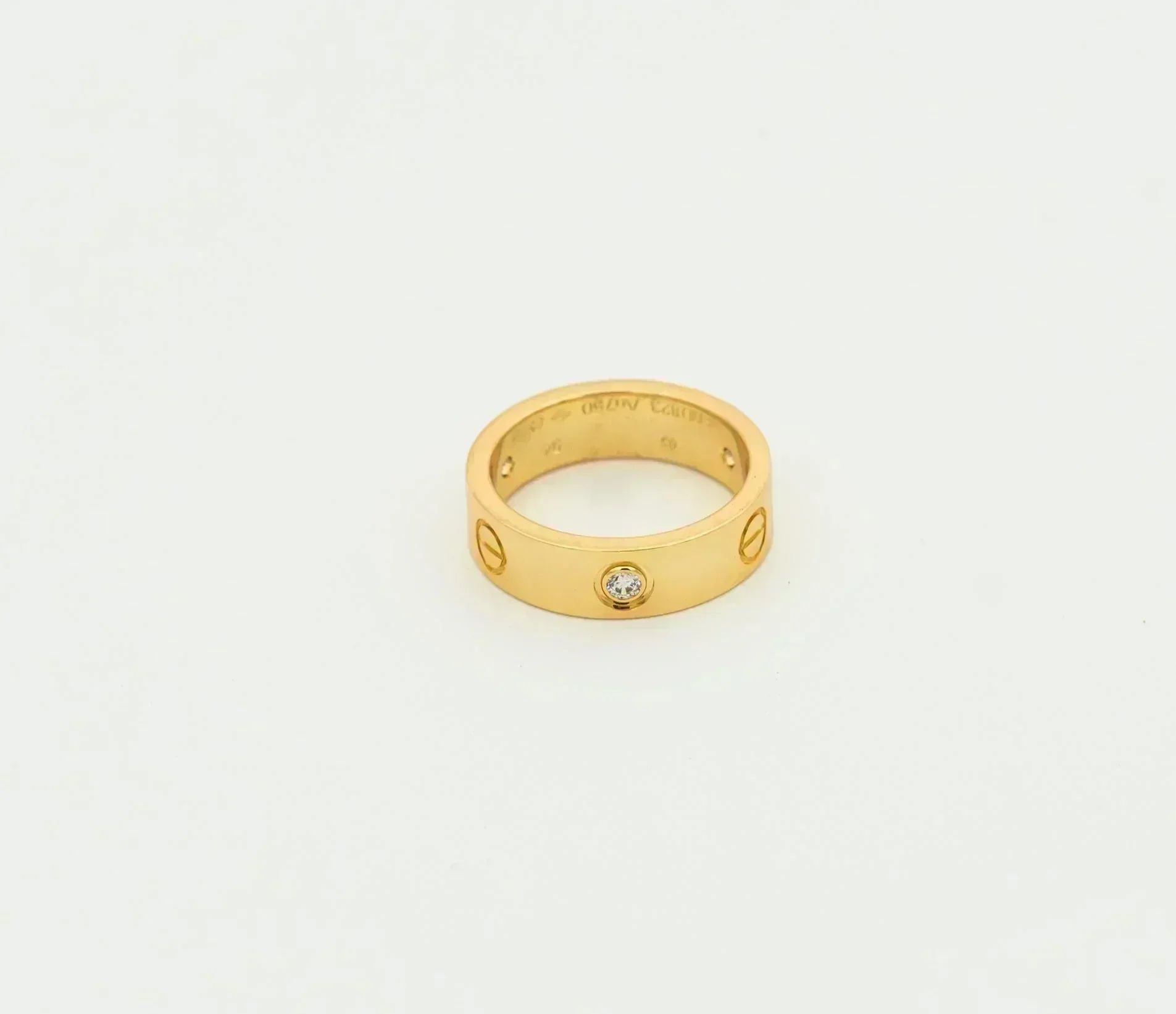 [CT]LOVE RING 5.5MM 3 DIAMONDS GOLD