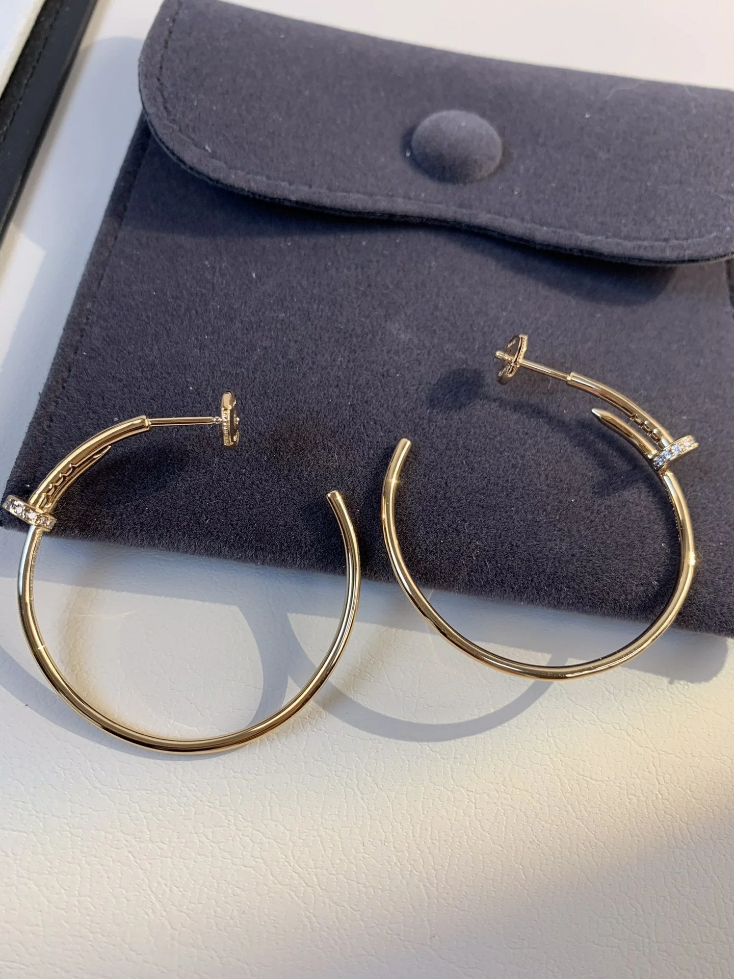 [CT]JUSTE EARRINGS GOLD DIAMONDS 1.8MM