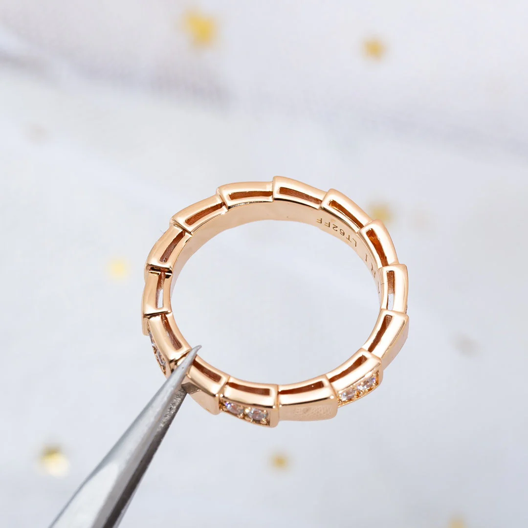 [BV]SERPENTI RING PINK GOLD  3MM