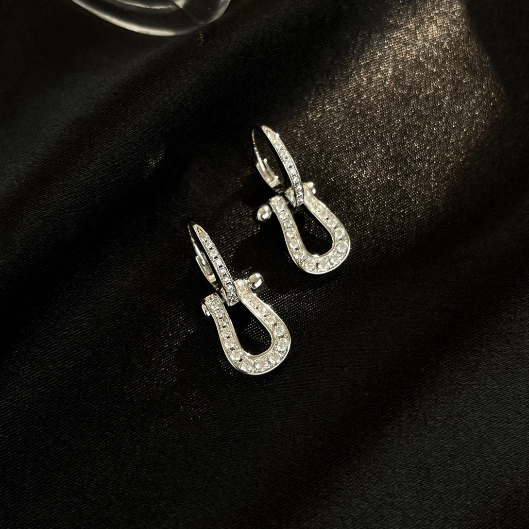 [FE]FORCE 10 FULL DIAMOND DROP EARRINGS MEDIUM MODEL