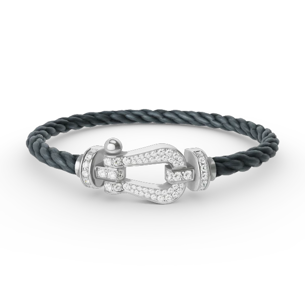 [FE]FORCE LARGE HORSESHOE FULL DIAMOND BRACELET SILVER