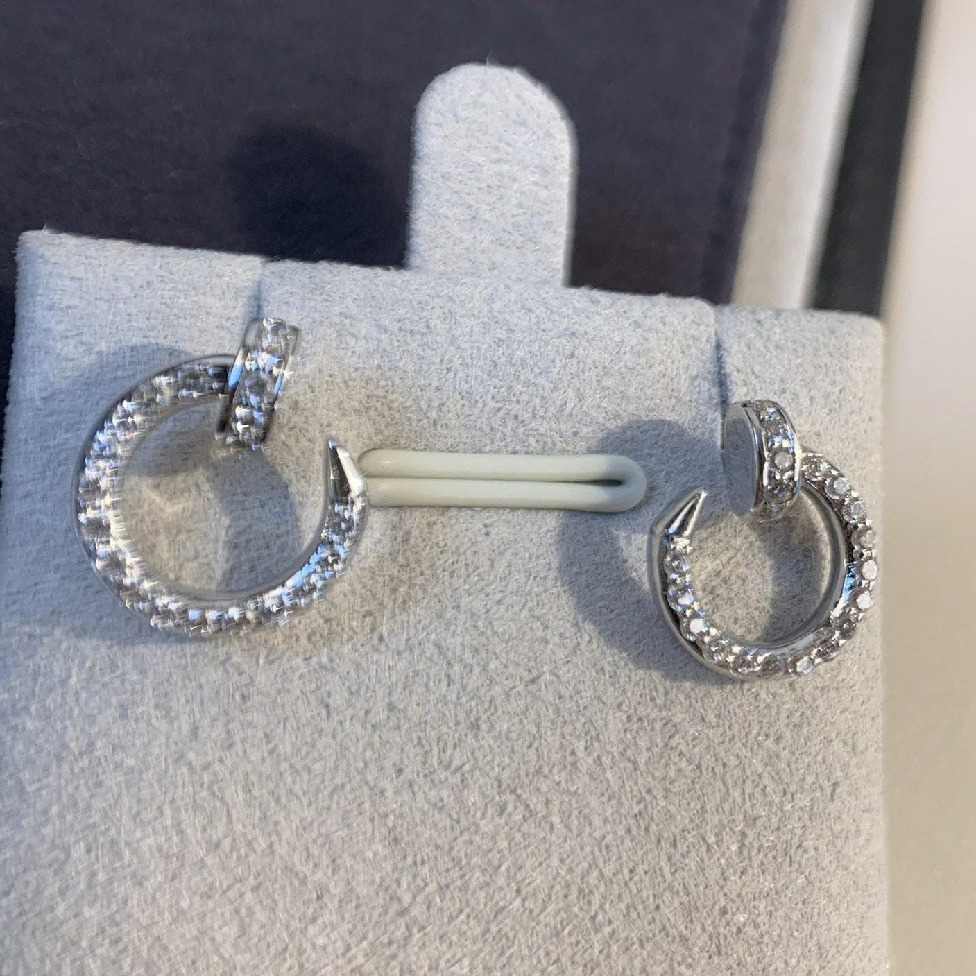 [CT]JUSTE EARRINGS SILVER DIAMONDS