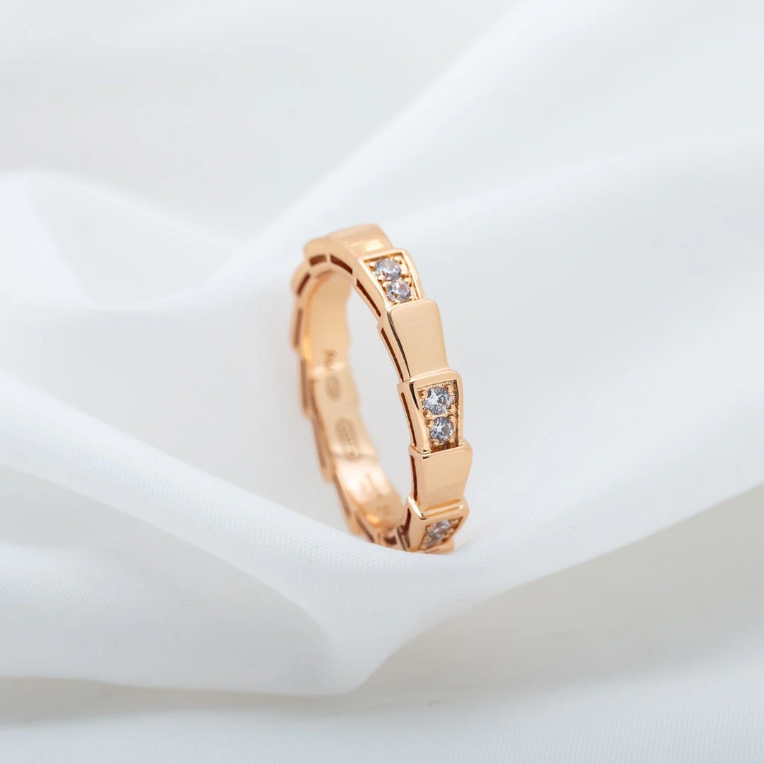 [BV]SERPENTI RING PINK GOLD  3MM