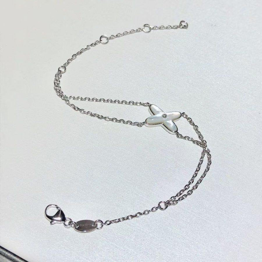 [CH]JEUX BRACELET WHITE MOP SILVER 1 DIAMOND