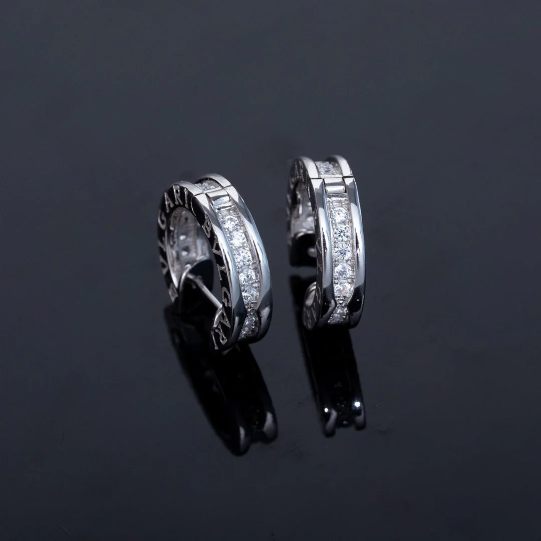 [BV]ZERO 1 MINI SILVER DIAMOND EARRINGS