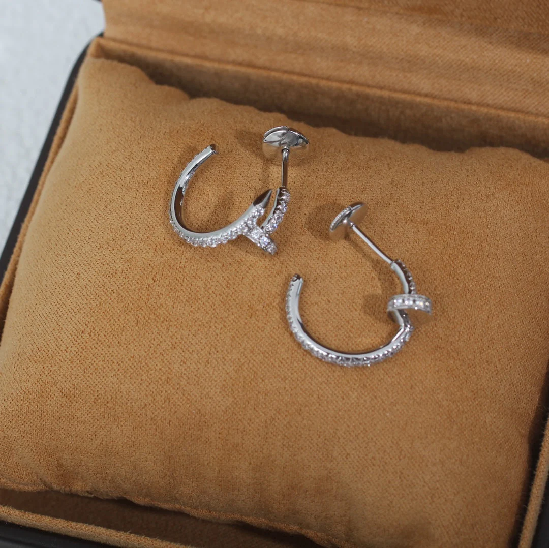 [CT]JUSTE EARRINGS 12.75MM SILVER DIAMOND