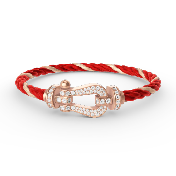 [FE]FORCE LARGE HORSESHOE FULL DIAMOND BRACELET ROSE GOLD