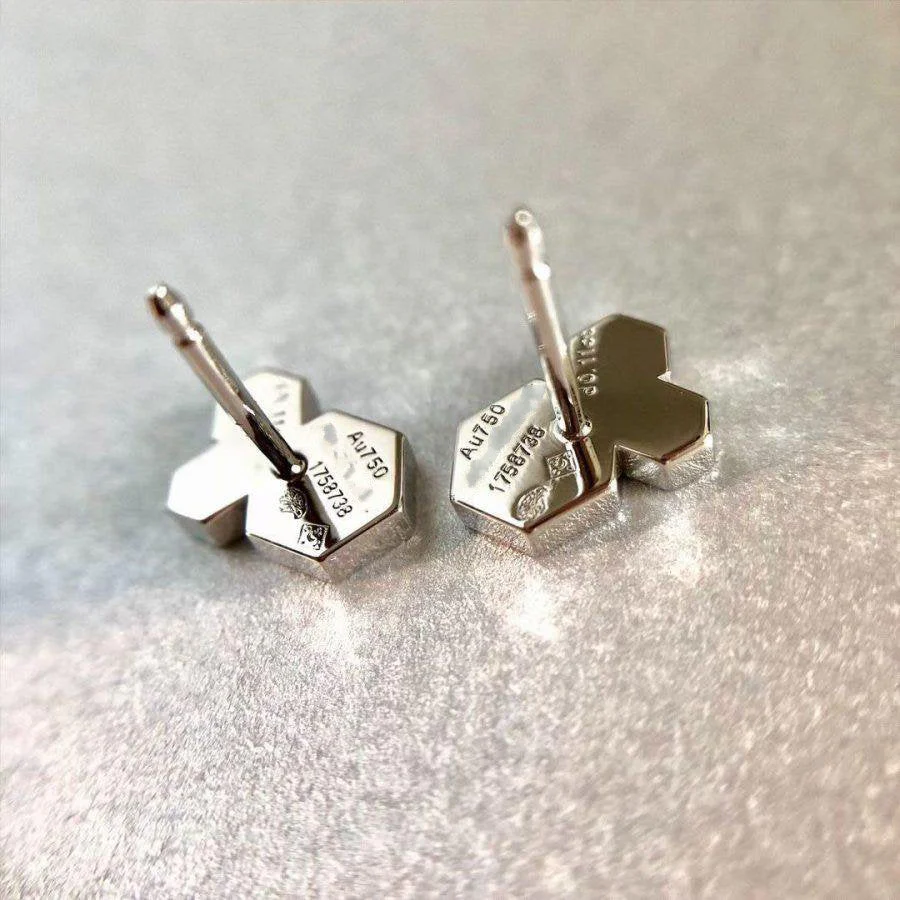 [CH]BEE LOVE SILVER DIAMOND EARRINGS
