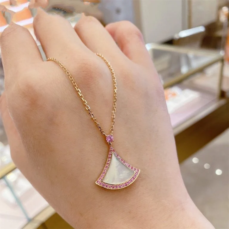 [BV]DREAM NECKLACE MOP DIAMOND PINK