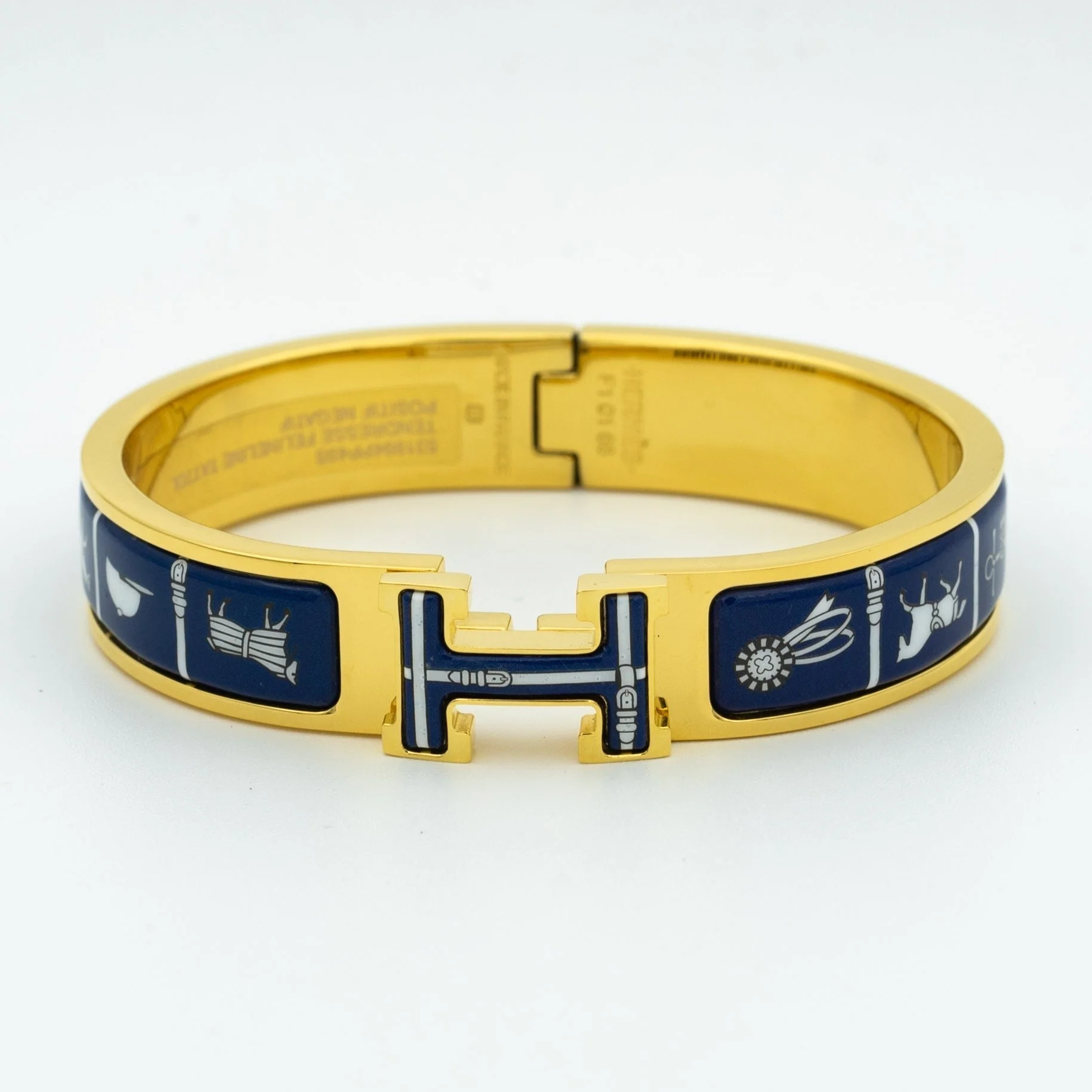 [HMES]H BRACELET BLUE CERAMIC