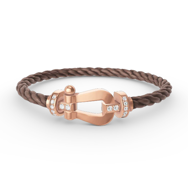 [FE]FORCE LARGE HORSESHOE HALF DIAMOND BRACELET ROSE GOLD