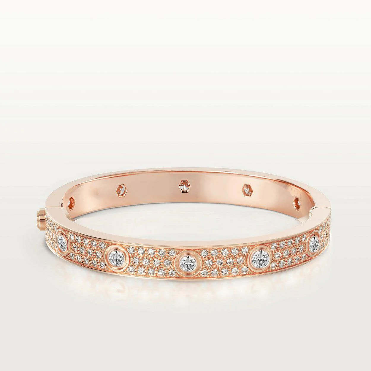 [CT]LOVE BRACELET 6.1MM DIAMOND-PAVED 10 BIG DIAMONDS