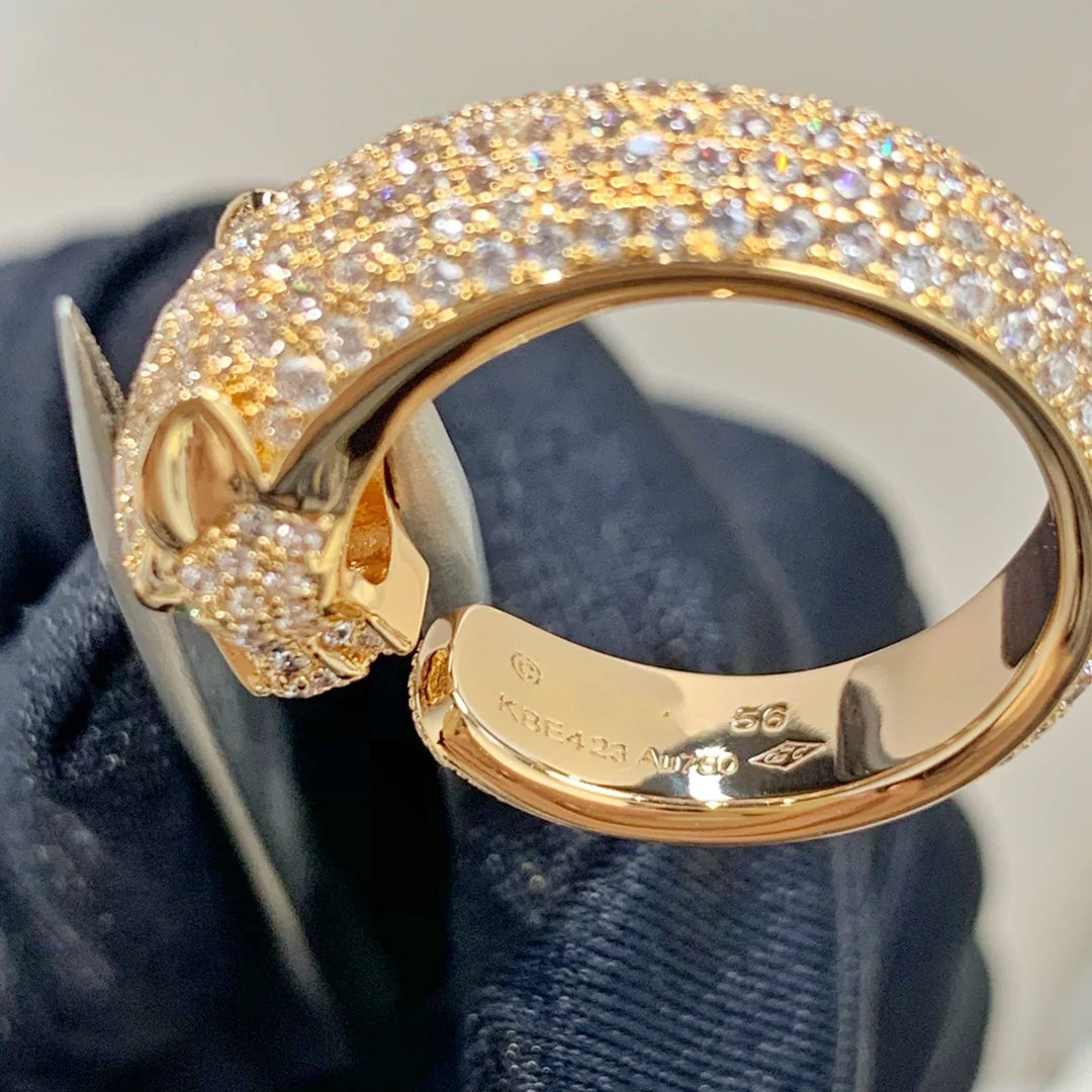 [CT]PANTHERE PINK GOLD DIAMOND RING