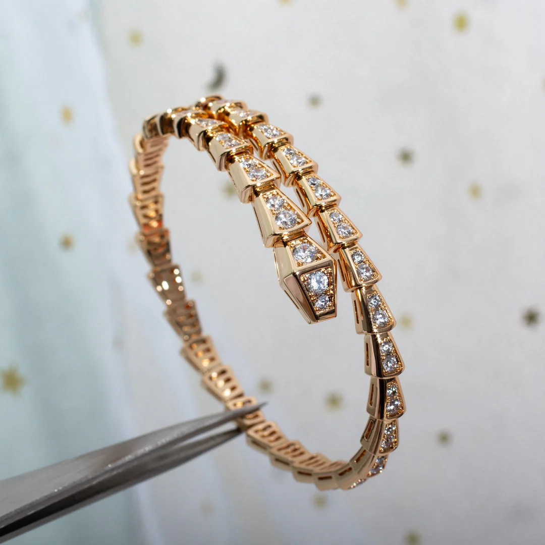 [BV]SERPENTI BRACELET 6.8MM PINK GOLD DIAMOND