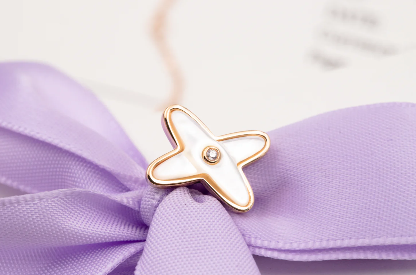 [CH]JEUX DE WHITE MOP ROSE GOLD DIAMOND EARRINGS