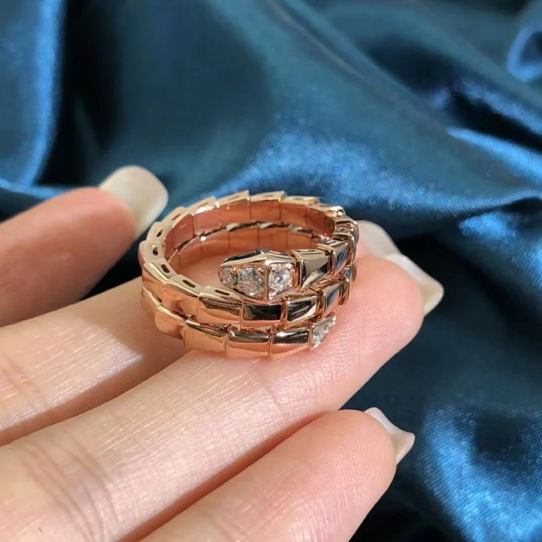 [BV]SERPENTS DOUBLE ROW DIAMOND RING