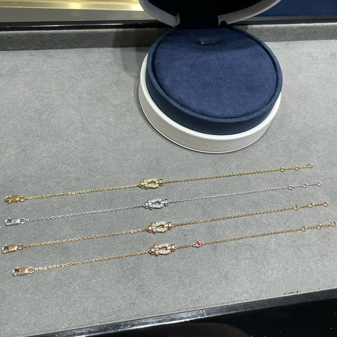 [FE]FORCE 10 DIAMOND CHAIN LINK PINK GOLD BRACELET