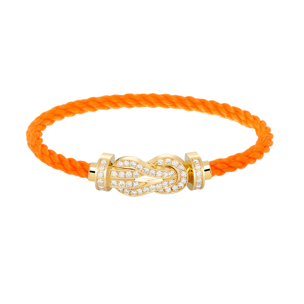 [FE]CHANCE LARGE 8 FIGURE BUCKLE FULLDIAMOND BRACELET GOLD