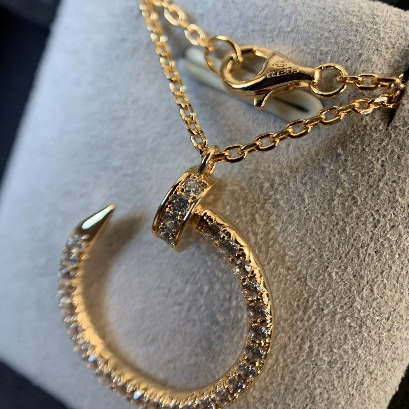 [CT]JUSTE NECKLACE PINK GOLD DIAMONDS