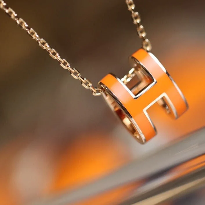 [Hmes]POP H PEDANT PINK GOLD