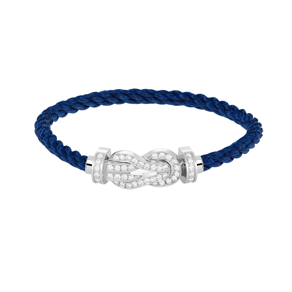 [FE]CHANCE LARGE 8 FIGURE BUCKLE FULL DIAMOND BRACELET SILVER