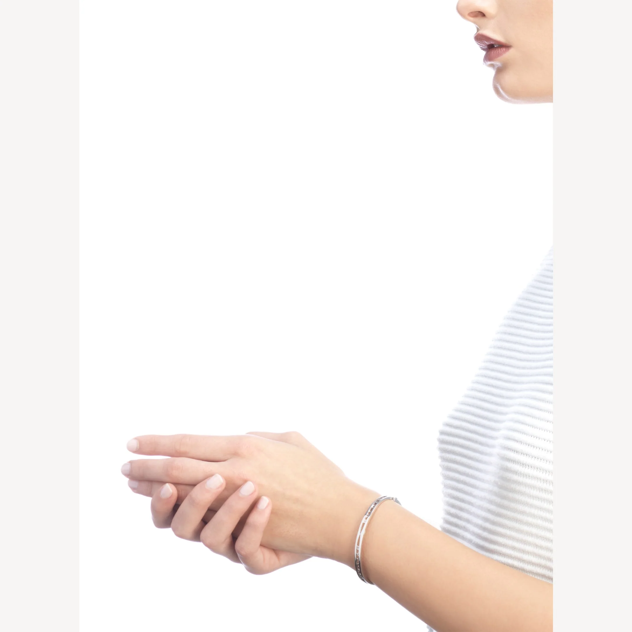 [BV]ZERO 1 SPIRAL LOGO SILVER BRACELET