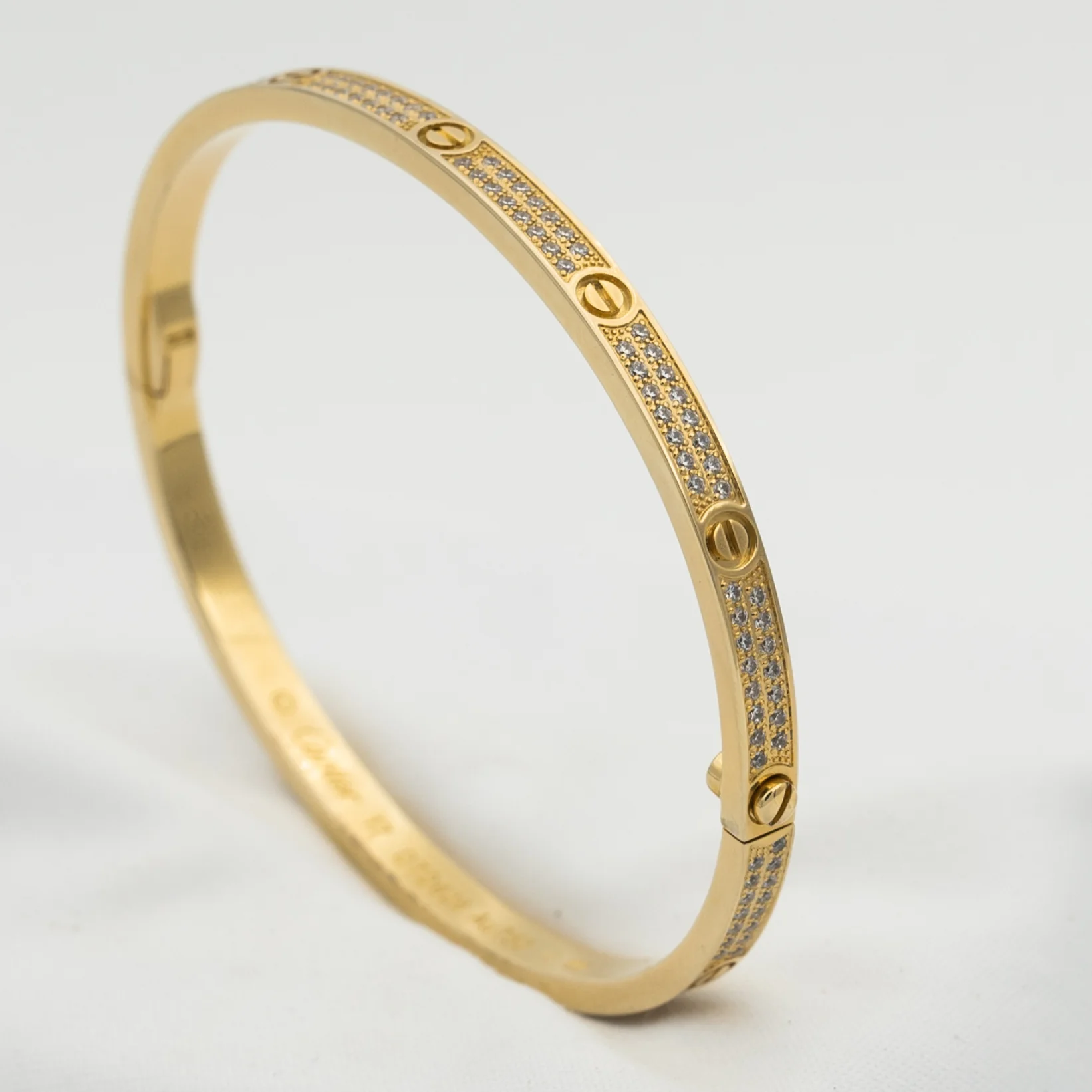[CT]LOVE BRACELET 3.65MM DIAMOND-PAVED