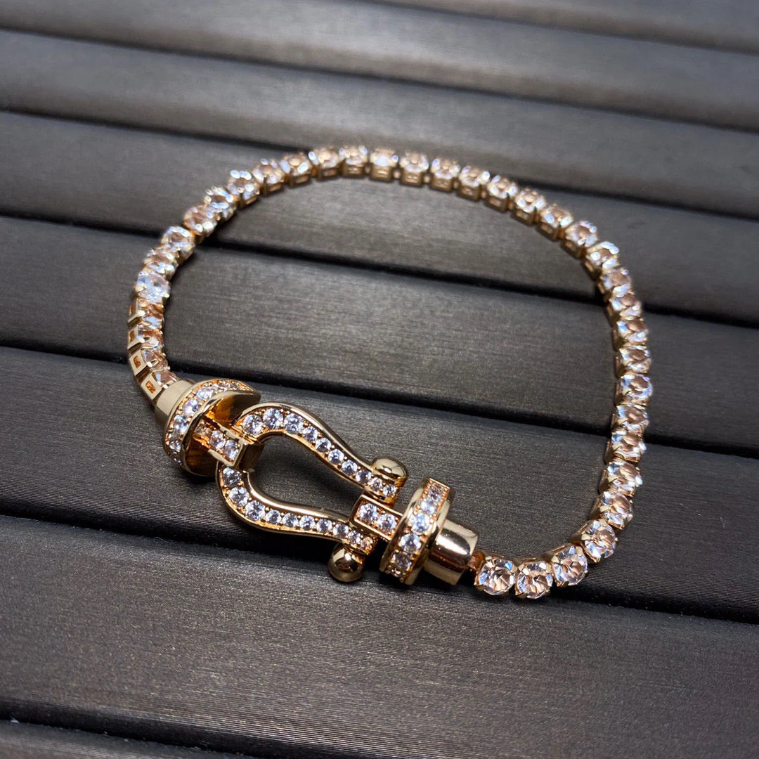 [FE]FORCE  HORSESHOE  DIAMOND TENNIS BRACELET