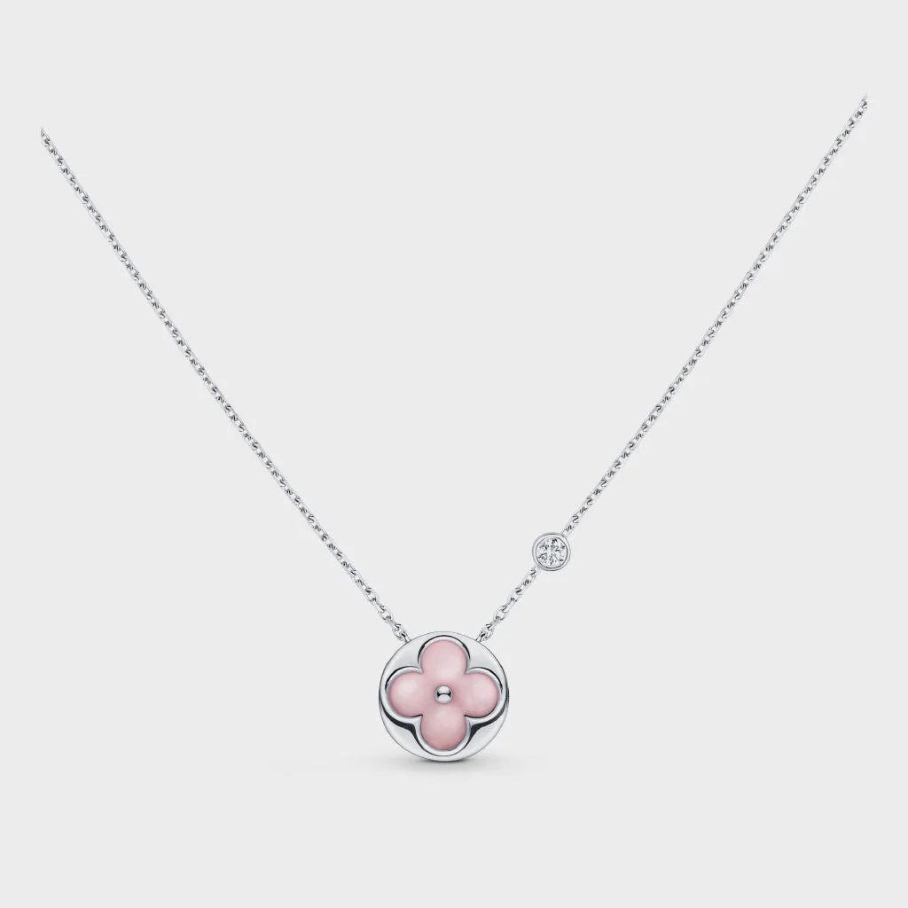 [Loui]SUN MOTIF PINK MOP SILVER BRACELET