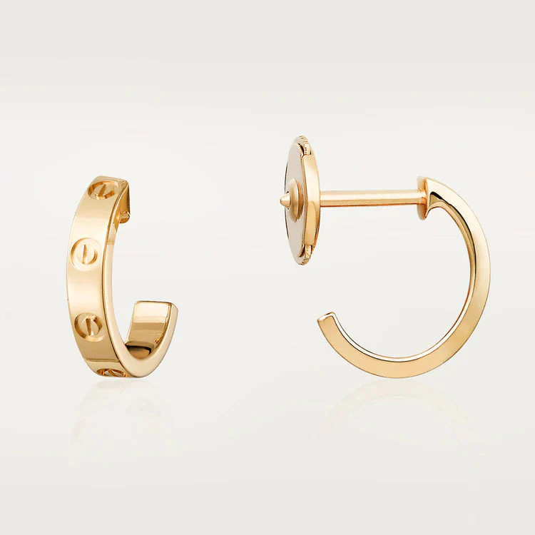 [CT]LOVE EARRINGS 2.65MM PINK GOLD