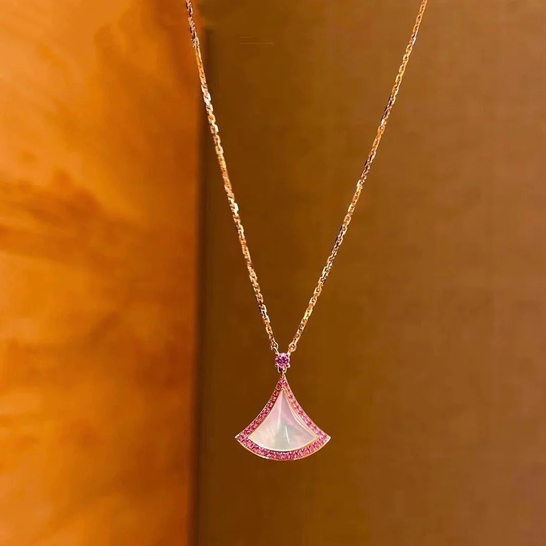 [BV]DREAM NECKLACE MOP DIAMOND PINK