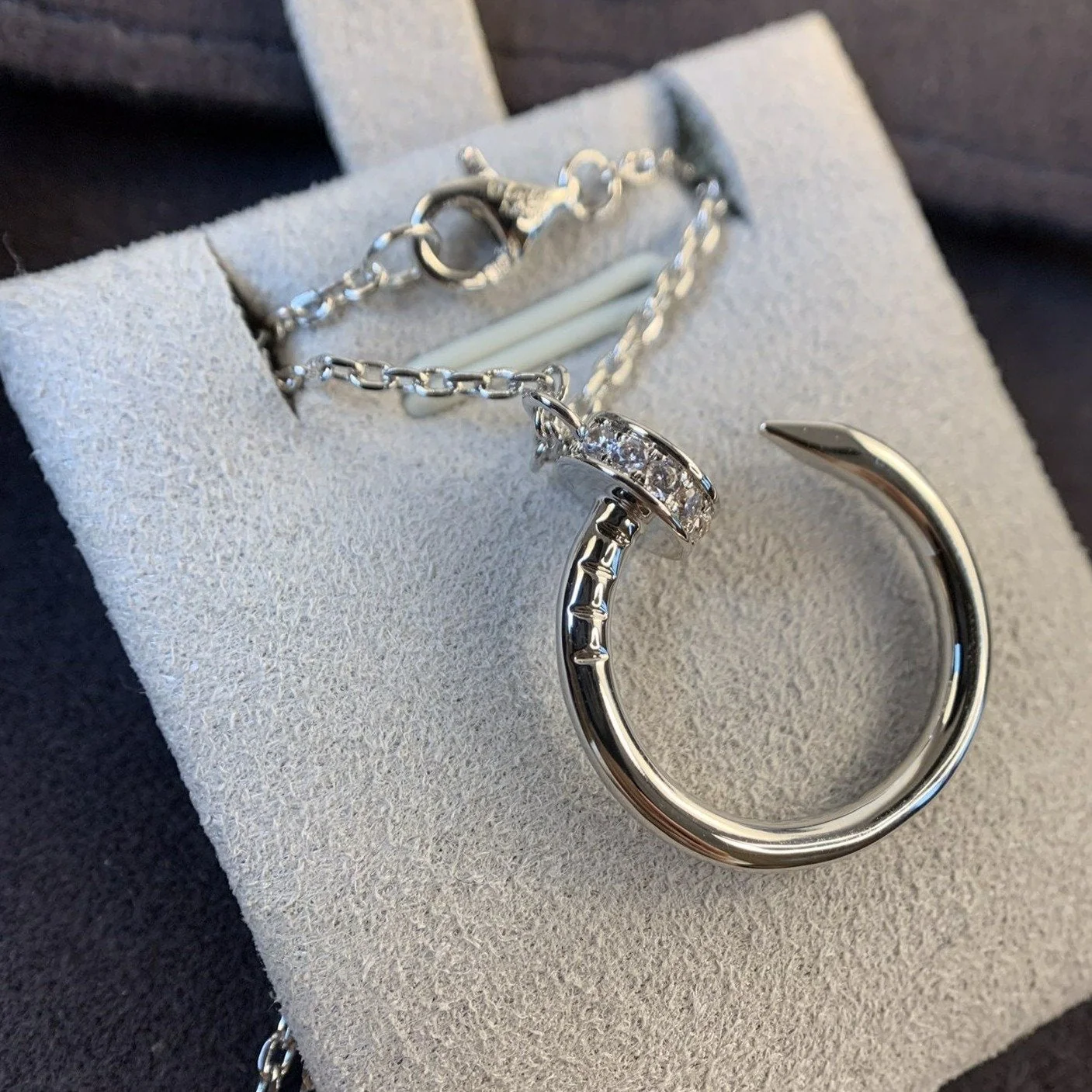 [CT]JUSTE NECKLACE SILVER DIAMONDS