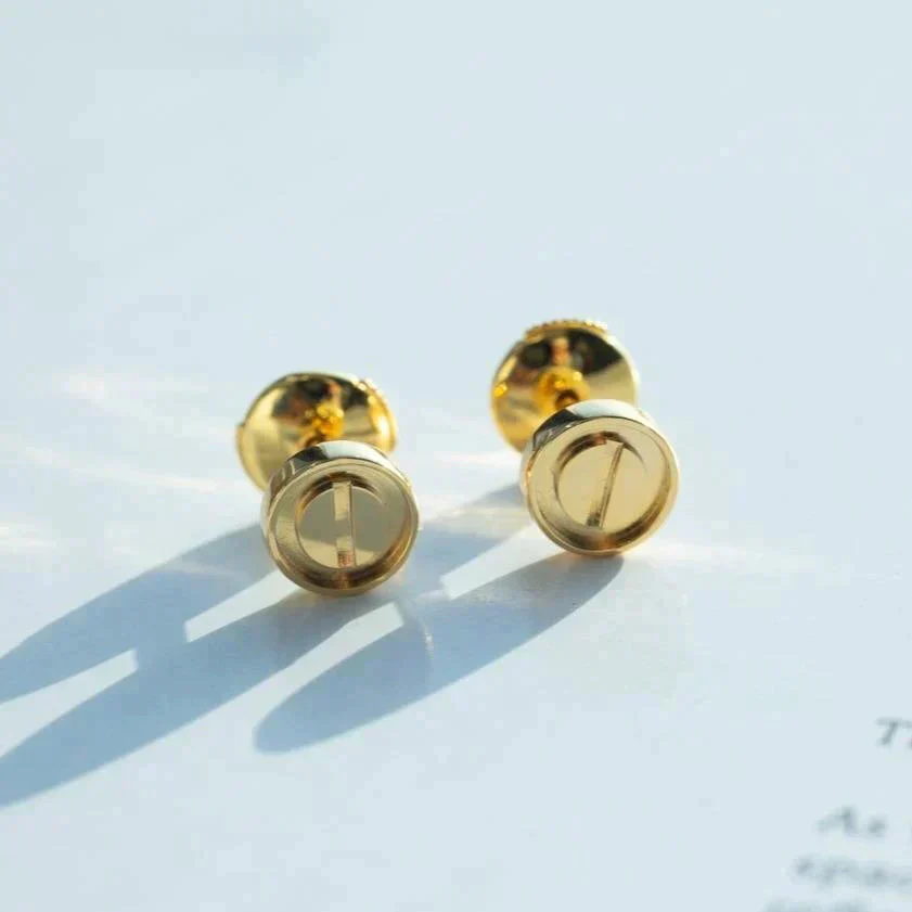 [Hmes]LOVE EARRINGS GOLD 10MM