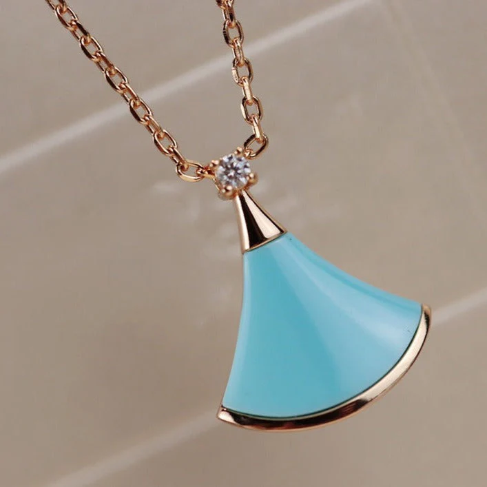 [BV]DREAM NECKLACE TURQUOISE PINK GOLD