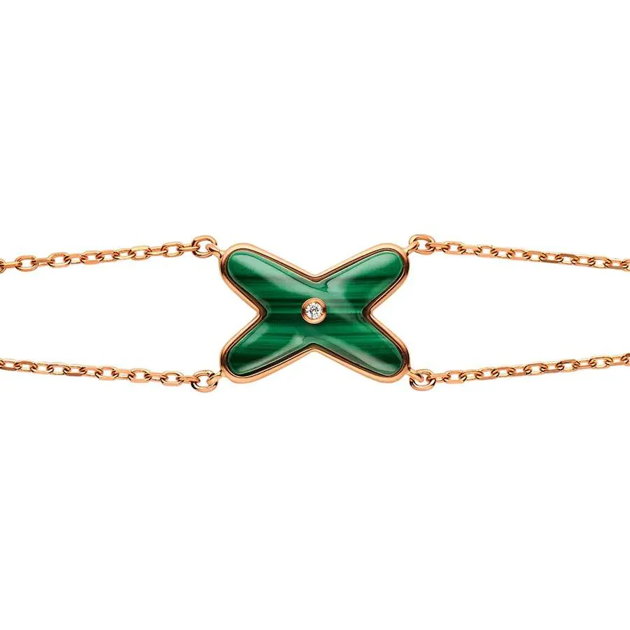 [CH]JEUX BRACELET MALACHITE PINK GOLD 1 DIAMOND