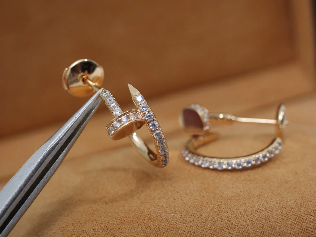 [CT]JUSTE EARRINGS 12.75MM PINK GOLD DIAMOND