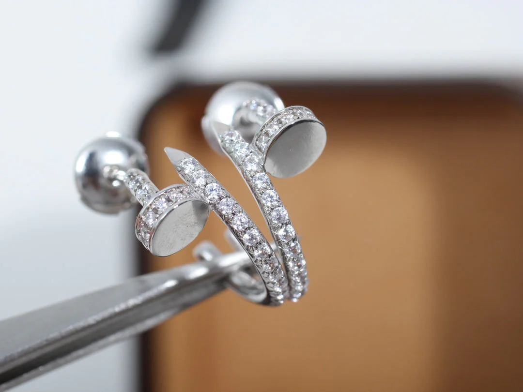 [CT]JUSTE EARRINGS 12.75MM SILVER DIAMOND