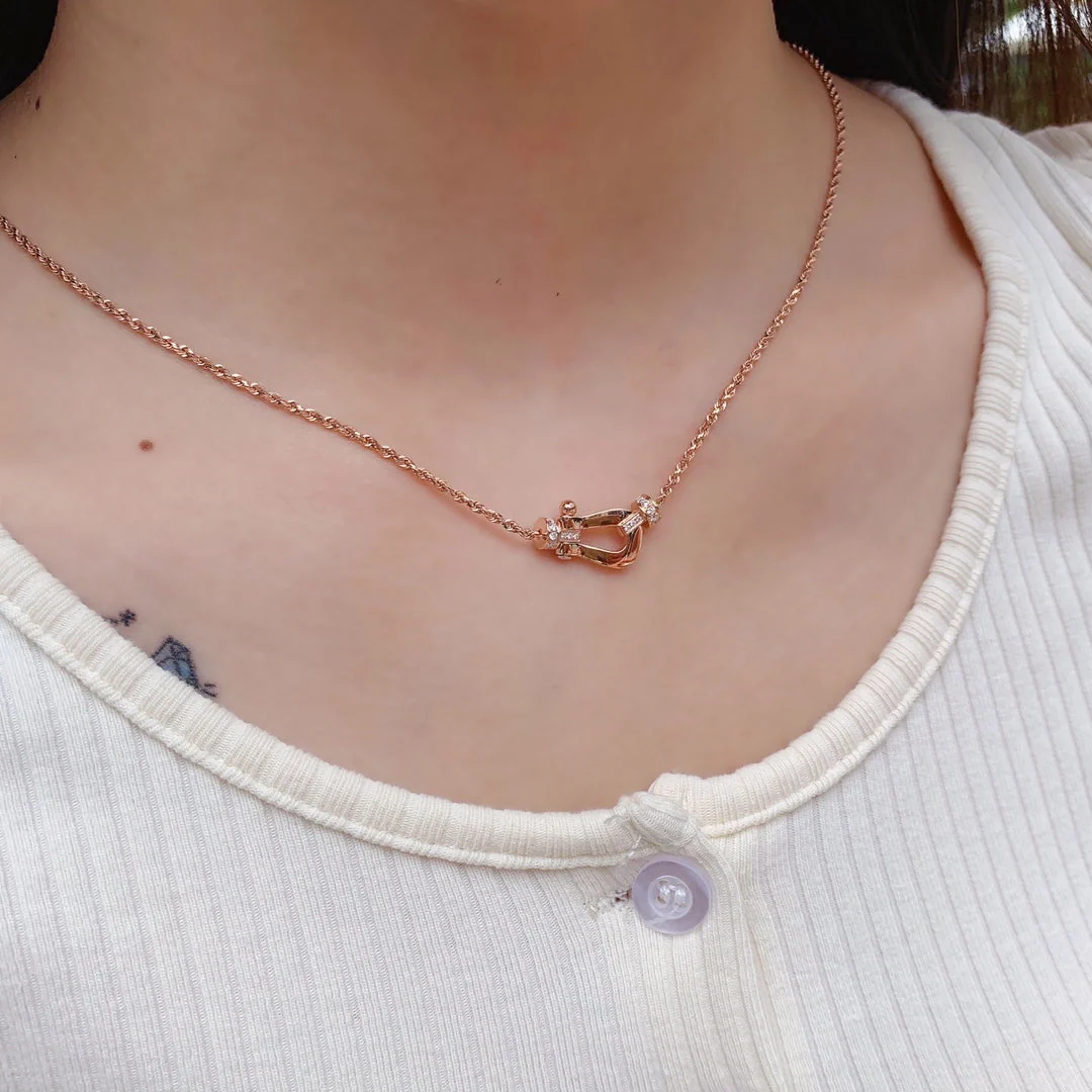 [FE]FORCE 10 PINK GOLD DIAMOND NECKLACE