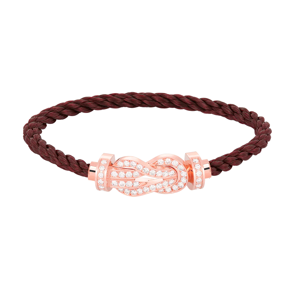[FE]CHANCE LARGE 8 FIGURE BUCKLE FULL DIAMOND BRACELET ROSE GOLD