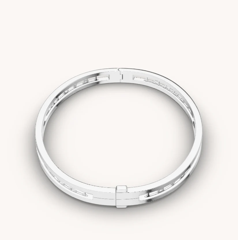 [BV]ZERO 1 SPIRAL LOGO SILVER BRACELET