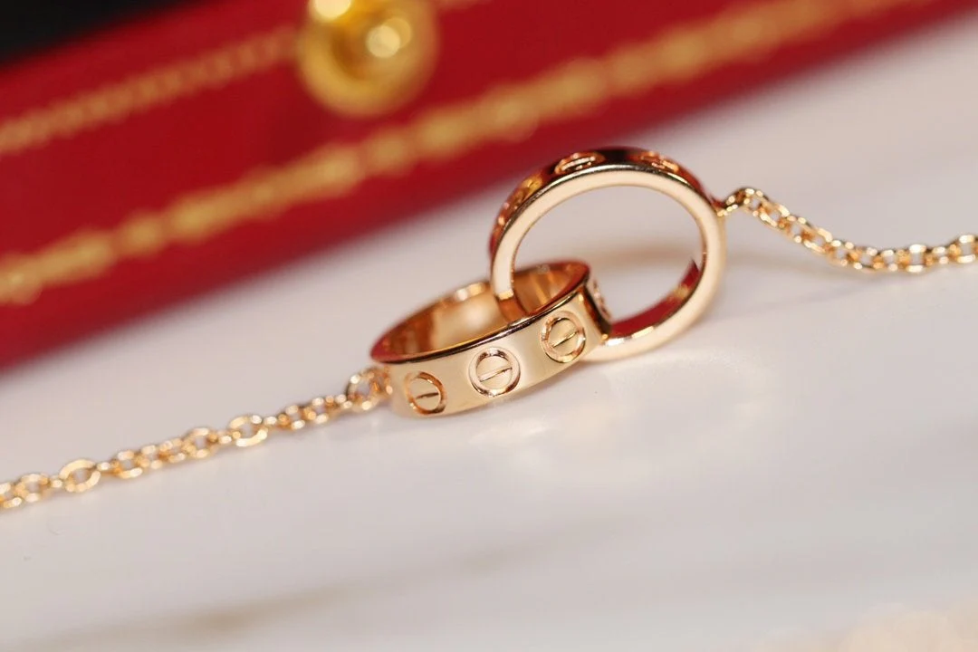 [CT]LOVE NECKLACE PINK GOLD AND SILVER