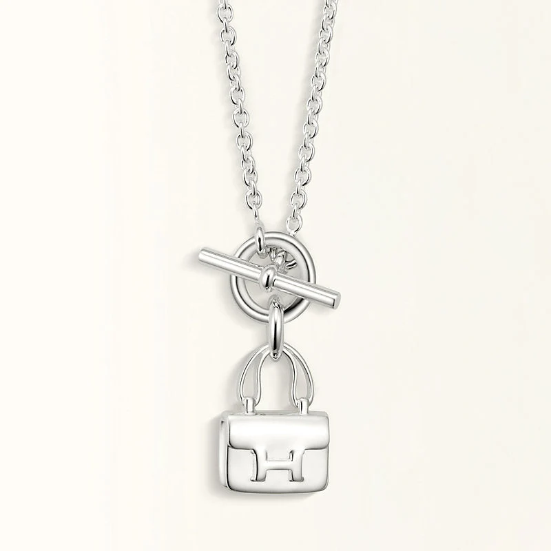 [Hmes]POP H PEDANT SILVER NECKLACE
