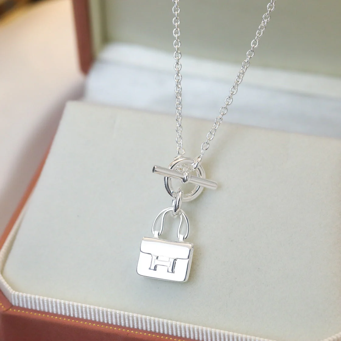 [Hmes]POP H PEDANT SILVER NECKLACE