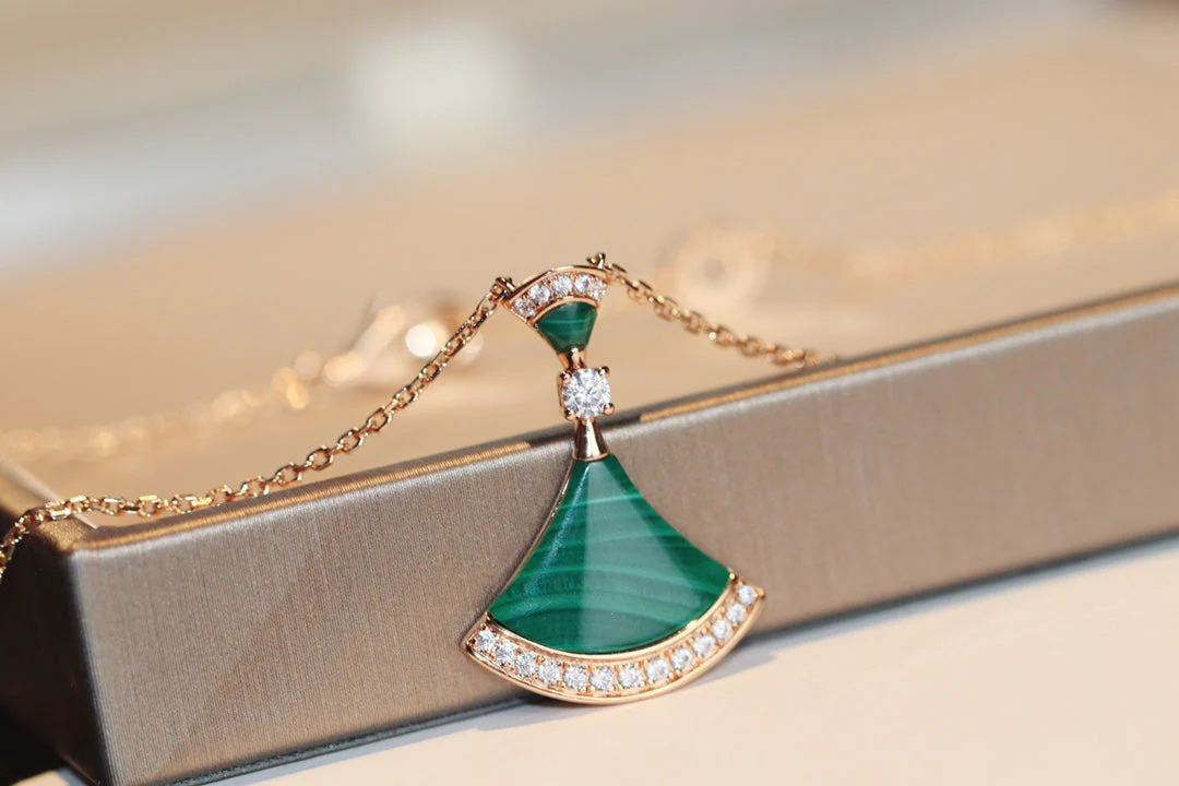 [BV]DREAM NECKLACE MALACHITE DIAMOND
