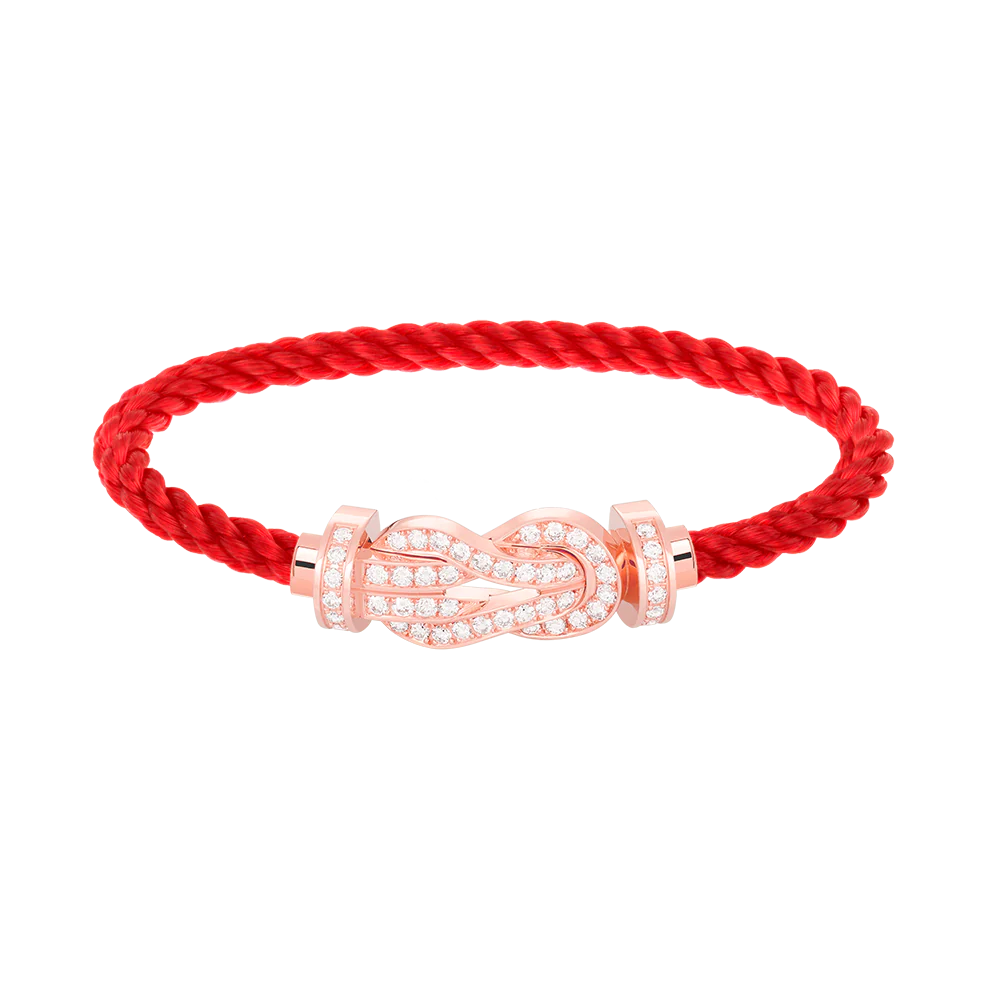 [FE]CHANCE LARGE 8 FIGURE BUCKLE FULL DIAMOND BRACELET ROSE GOLD