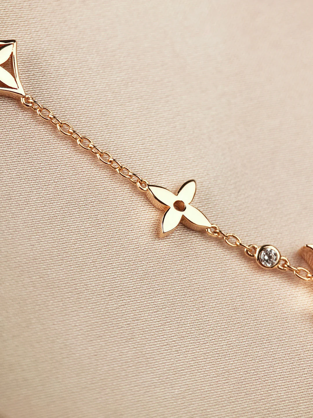 [Loui]STAR AND SUN 7 MOTIFS GOLD BRACELET