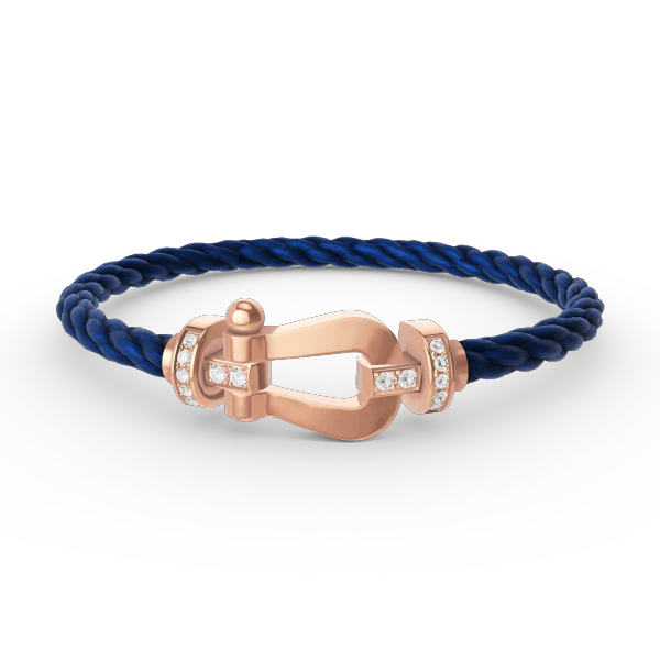[FE]FORCE LARGE HORSESHOE HALF DIAMOND BRACELET ROSE GOLD