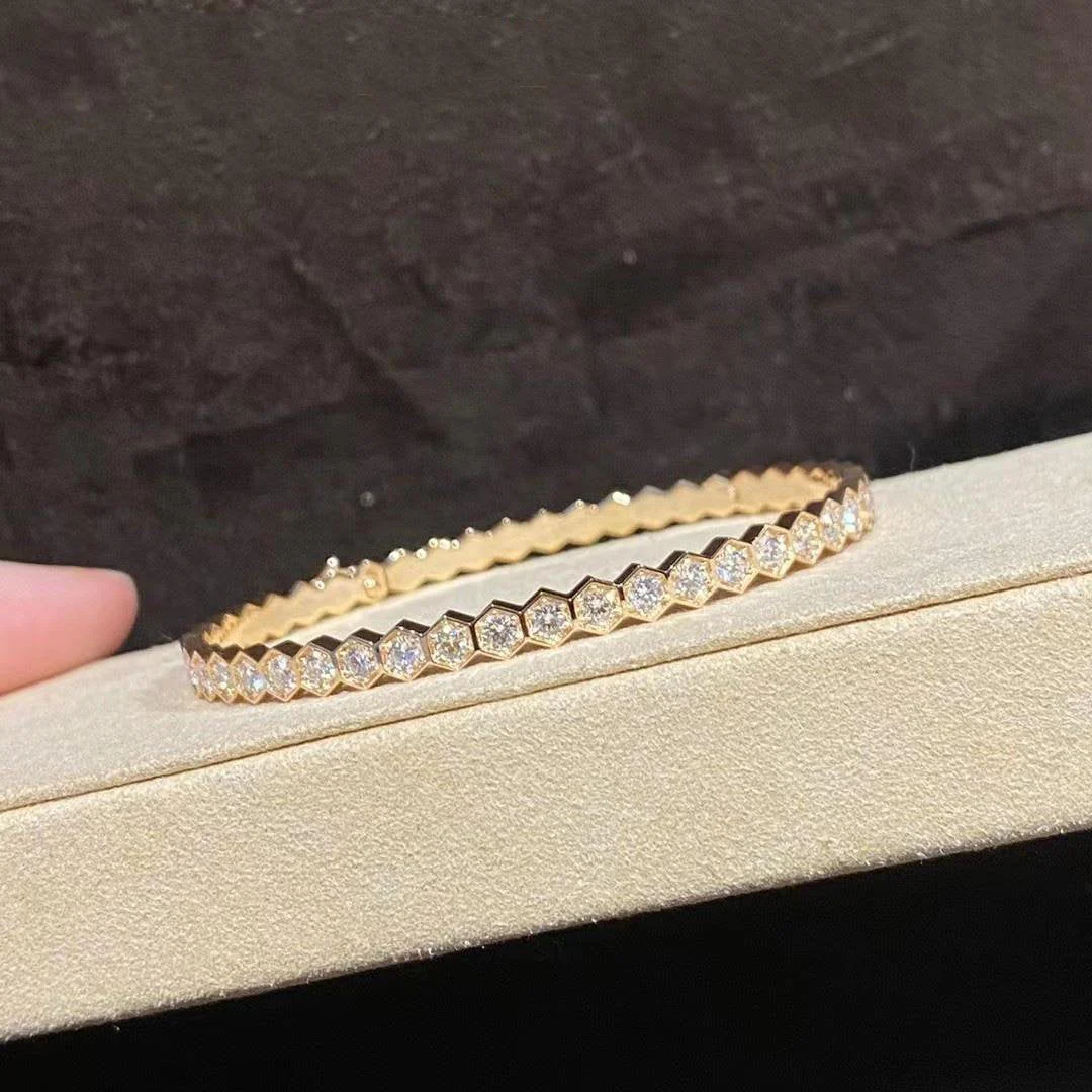 [CH]BEE LOVE GOLD BRACELET FULL DIAMOND