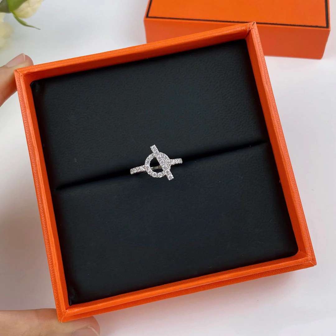 [Hmes]ECHAPPEE RING SILVER DIAMOND