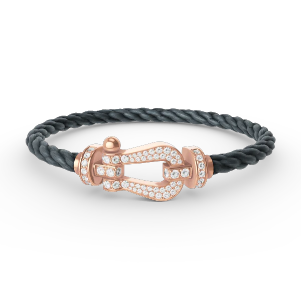 [FE]FORCE LARGE HORSESHOE FULL DIAMOND BRACELET ROSE GOLD